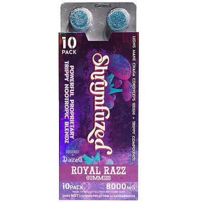 A package of Shrumfuzed Nootropic Trippy Psychedelic Mushroom Gummies 10pc enhanced with nootropic mushroom gummies.