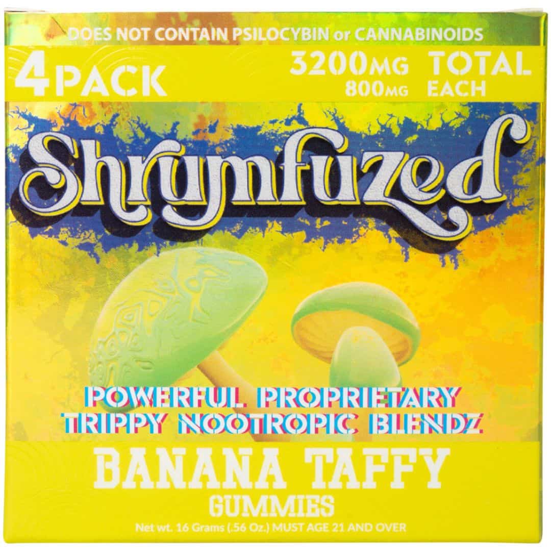 Shrumfuzed Nootropic Mushroom Gummies 4 Piece - Banana Taffy