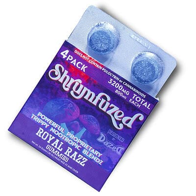 Symbizized Shrumfuzed royal raze capsules will be replaced with Shrumfuzed Nootropic Trippy Psychedelic Mushroom Gummies 4 Piece.