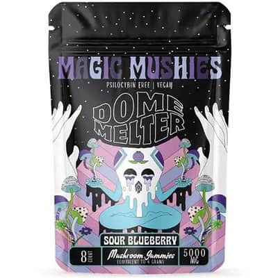 DomeMelter Magic Mushies Vegan Gummies 8pc – Sour Blueberry