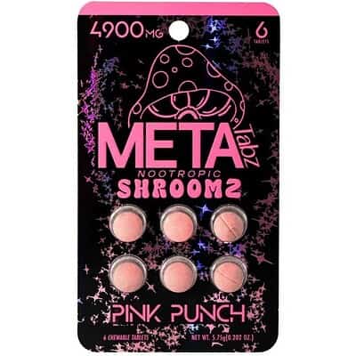 Meta Tabz Nootropic Shroomz Tablets 6pc 4900mg - Pink Punch.